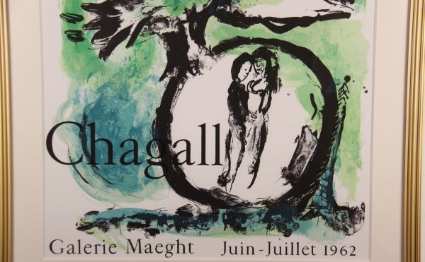 □マルク・シャガール「マーグ画廊展覧会ポスター」リトグラフ