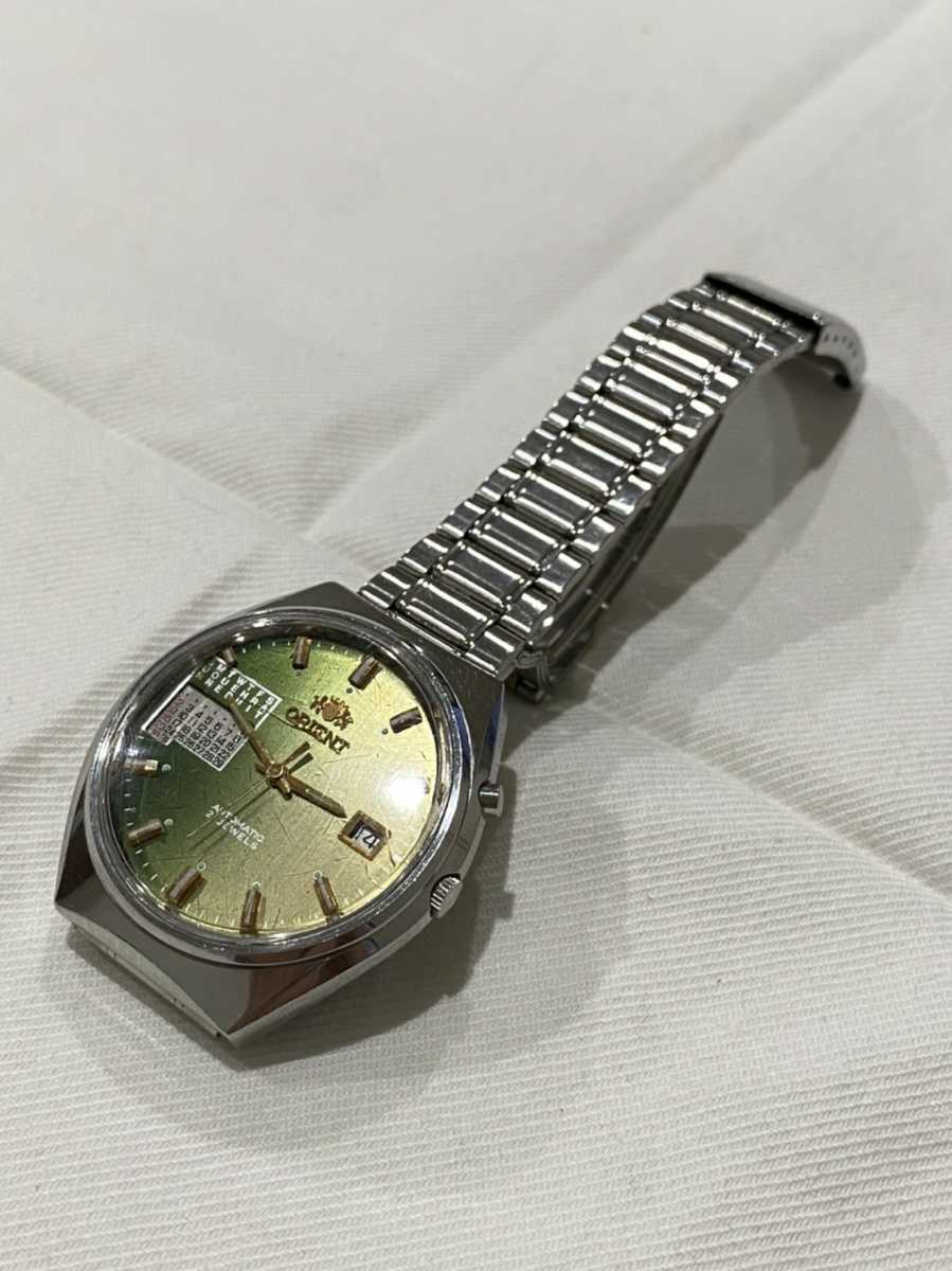 ORIENT 自動巻き時計 グリーン文字盤 ORIENT 自動巻き時計 グリーン文字盤