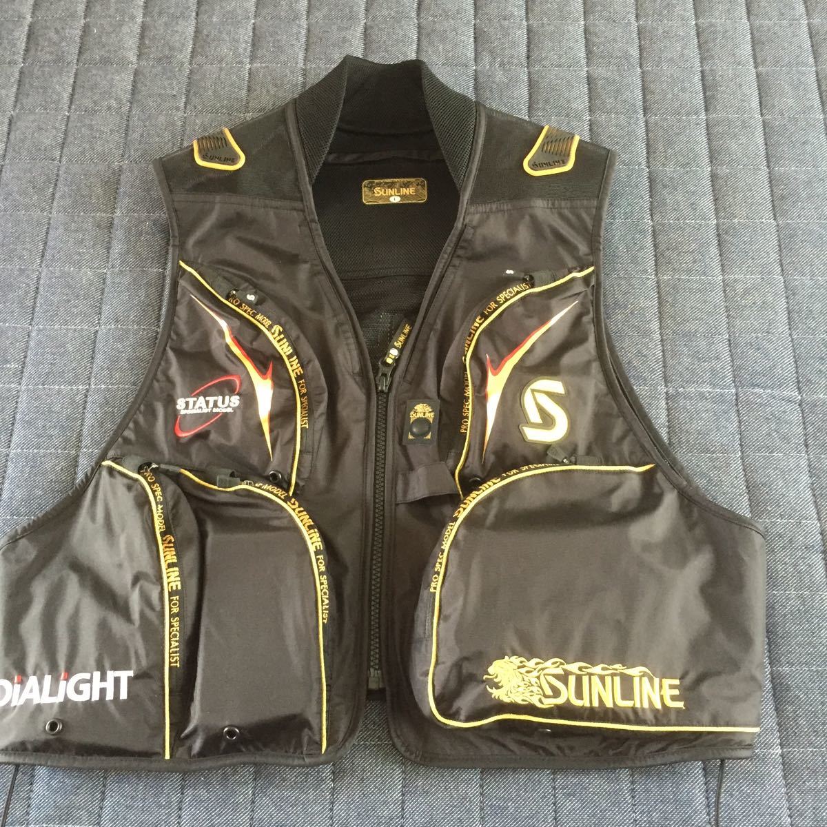 SUNLINE DiALiGHT フィッシングベスト ブラックLサイズ
