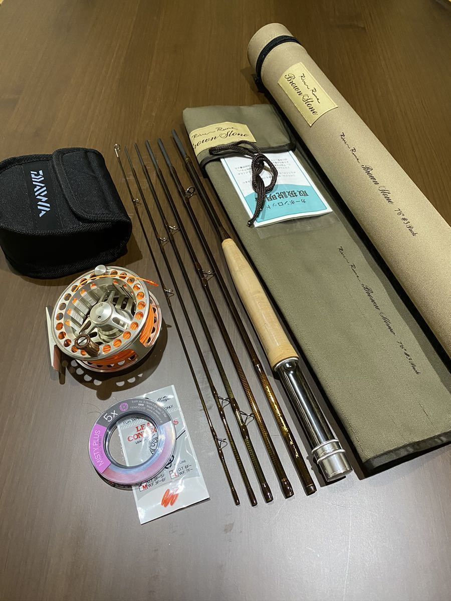 フライロッド River Runs Brown stone #5　リールセット フライロッド River Runs Brown stone #5 リールセット