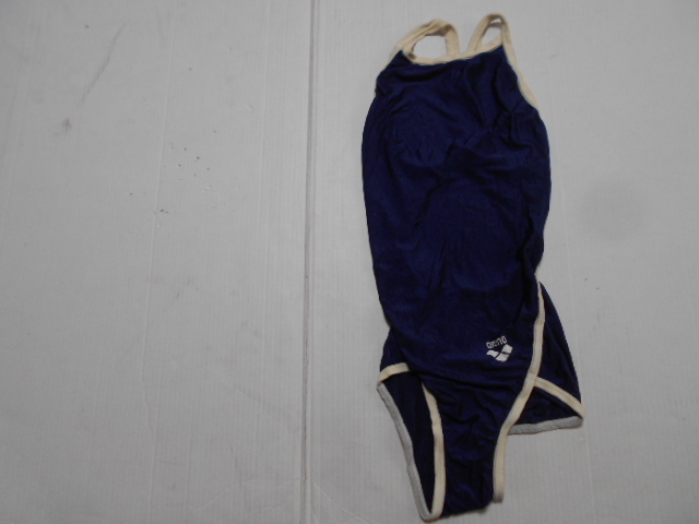 昭和レトロ アリーナ arena 水着 競泳用 L ブルー×ホワイト