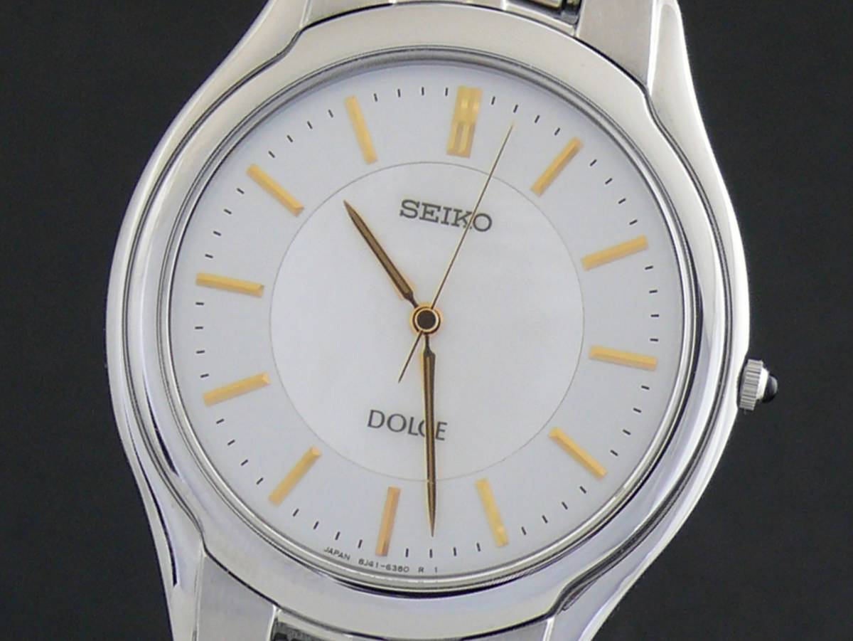 極美品【稼働品】SEIKO セイコードルチェ ホワイトシェル シルバー 