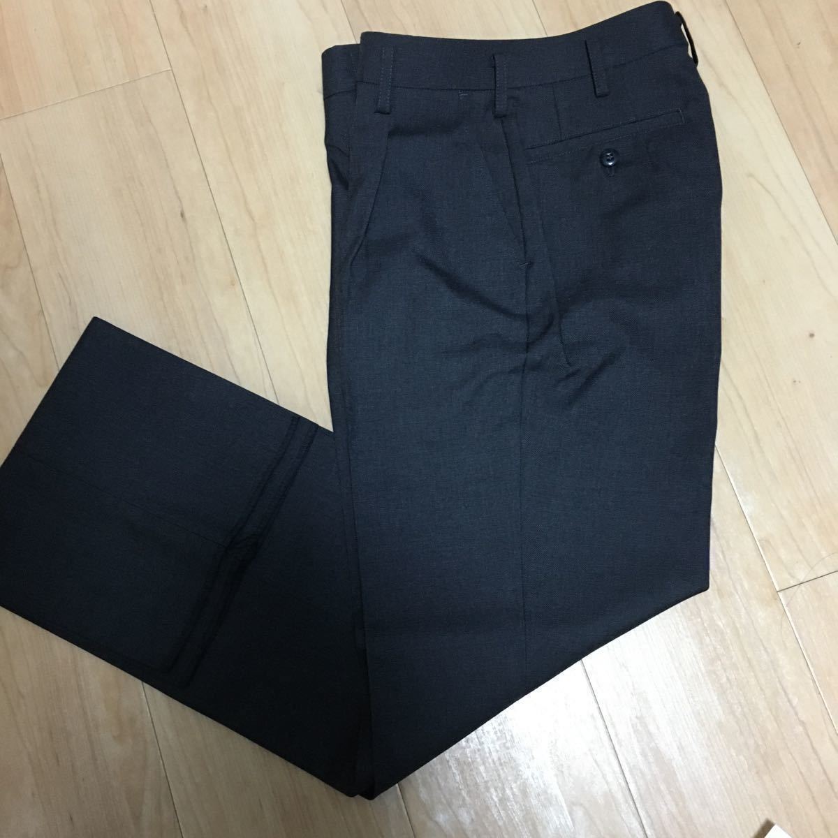 新品 コスプレ 男子高校生 学生ズボン 学校指定制服夏スラックスw79 チャコールグレー 裾ハーフ 未着用 の落札情報詳細 ヤフオク落札価格情報 オークフリー スマートフォン版