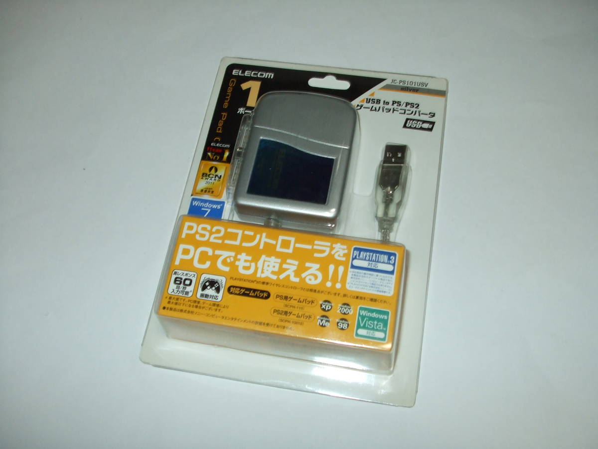 Pc用ゲームパッドコンバータ Ps Ps2 Usb 変換アダプタ Jc Ps101usv Elecom エレコム の落札情報詳細 ヤフオク落札価格情報 オークフリー スマートフォン版