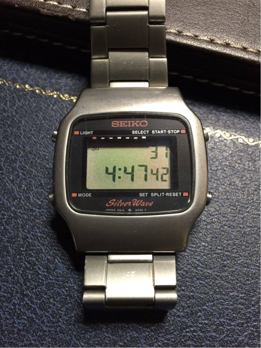 セイコー SEIKO シルバーウェーブ オールドデジタルA914-5030 Silver