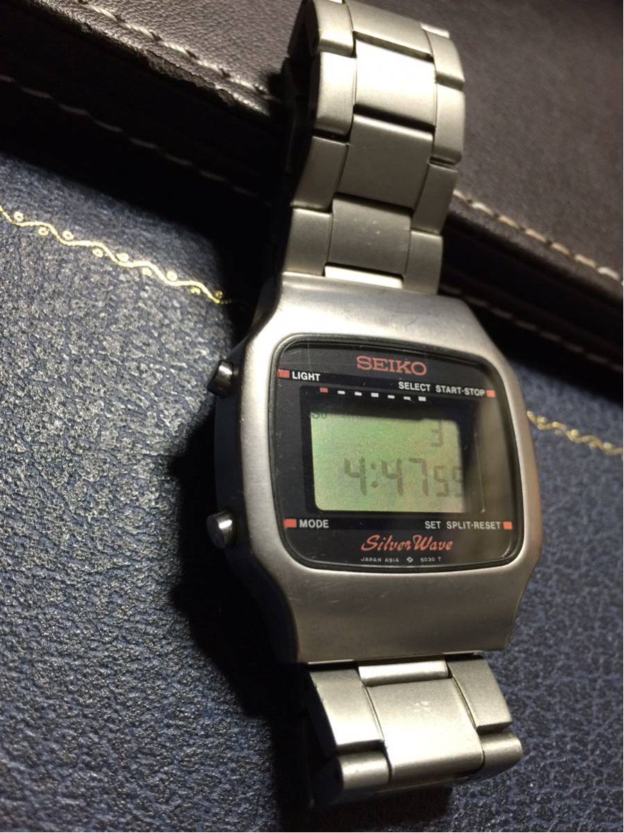 セイコー SEIKO シルバーウェーブ オールドデジタルA914-5030 Silver