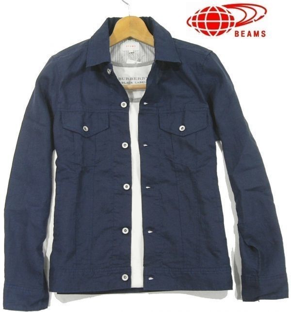 新品 1.5万★ 春夏 ビームス　フレンチリネン Gジャケット　M　オイスターグレー　ジージャン メンズ BEAMS 新品新品 1.5万☆ 春夏 ビームス フレンチリネン Gジャケット L 紺