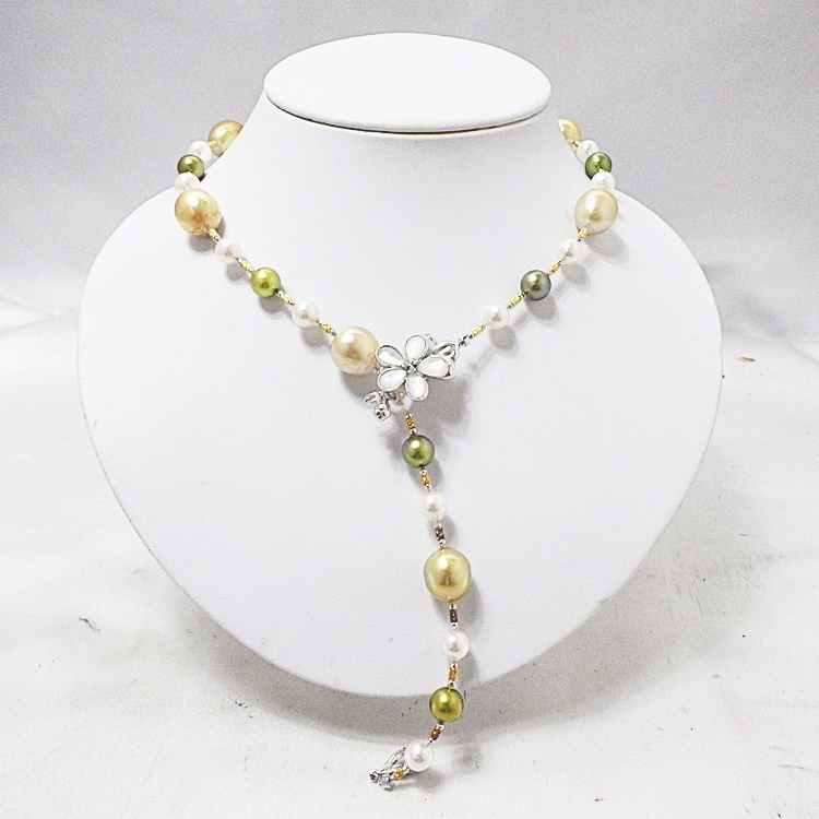 17 中古 マルチカラー パール デザイン ネックレス Sv925 シルバー 前留め フラワーモチーフクリップ式 2way 3カラー の落札情報詳細 ヤフオク落札価格情報 オークフリー スマートフォン版