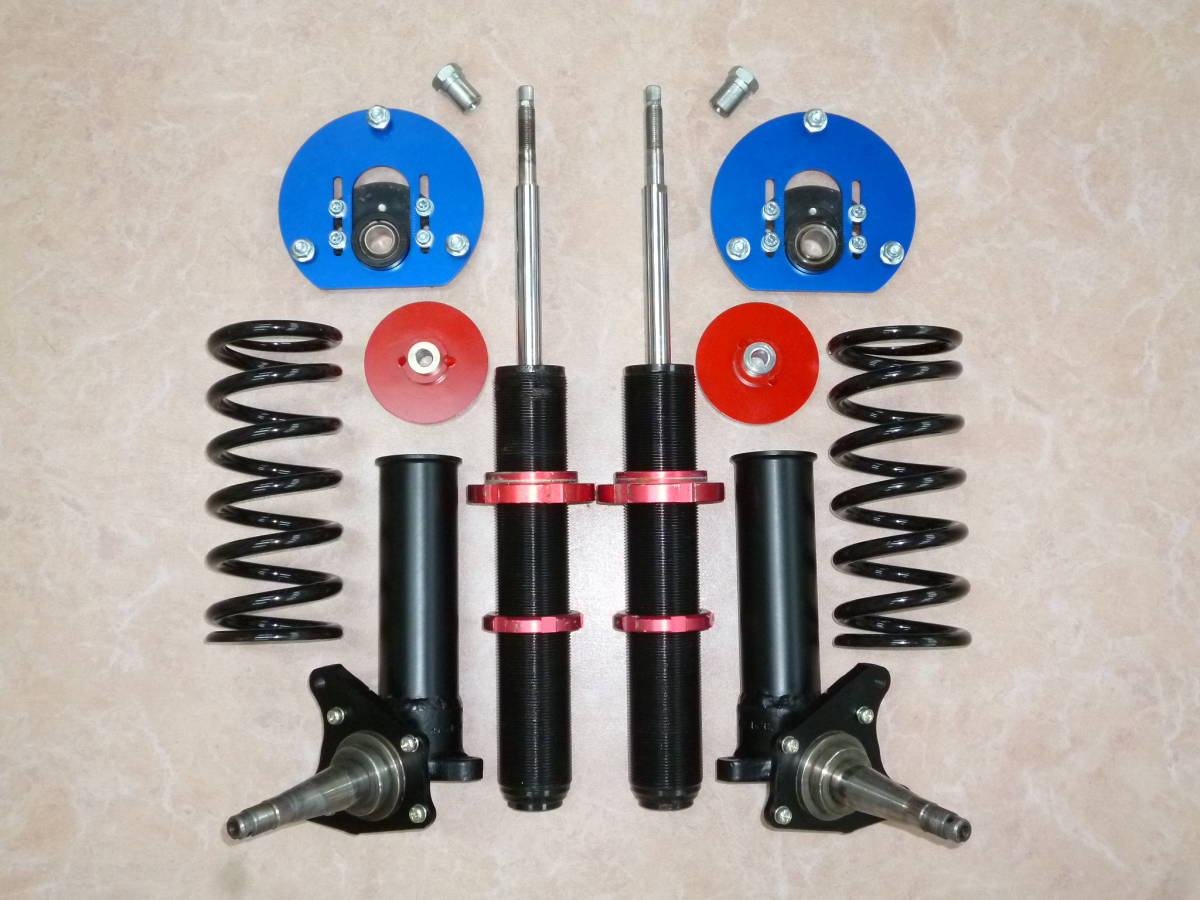 サニトラ フルタップ車高調 減衰力16段調整 後期ディスク改 ピロアッパー ☆ B110 B210 B310 510ブル サニートラック TSサニー 日産 サニー トラック B120 車高調 サスペンション 全長調整