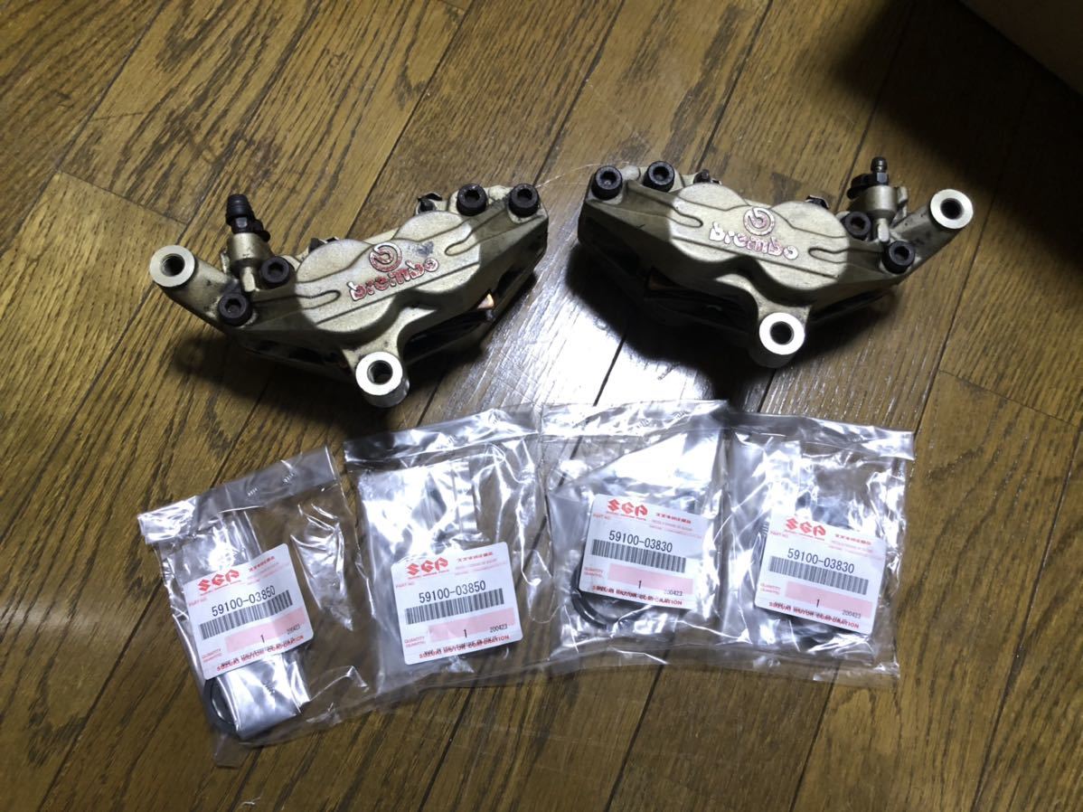 100㎜ピッチ bremboブレンボ フロントブレーキキャリパー左右セット