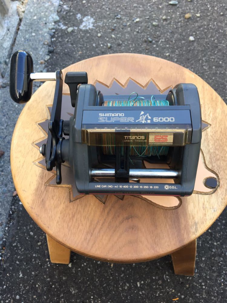 SHIMANO／シマノ　 SUPER 船 6000 　TITANOS　ES　リール★動作品 Yahoo!オークション - SHIMANO シマノ TITANOS SUPER船 EX 6000 船用リ