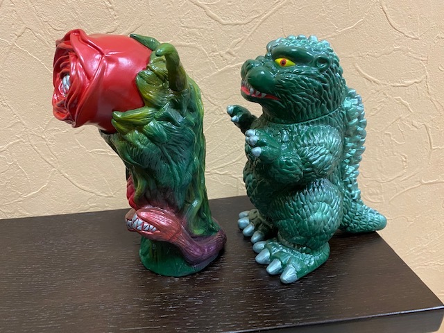 ゴジラ＆ビオランテ（トイパイレーツ）怪獣プロジェクトNR　ソフビ２体セット トイパイレーツ製 ソフビ 窺える ゴジラ VSビオランテ 怪獣