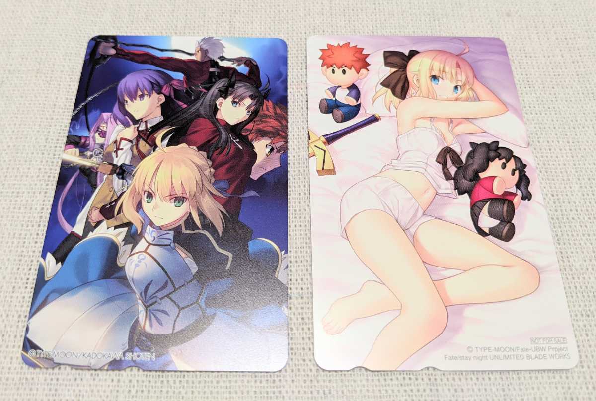 新品】Fate/stay night テレカ カード セイバー アルトリア 遠坂凛 間