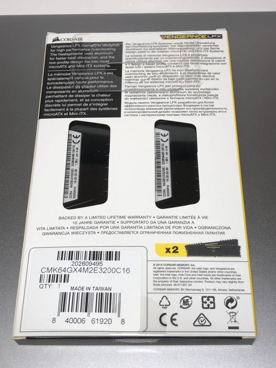 CORSAIR DDR4-3200MHz メモリ 64GB　コルセア Amazon | CORSAIR DDR4-64GB 3200MHz CL16 デスクトップPC用メモリ