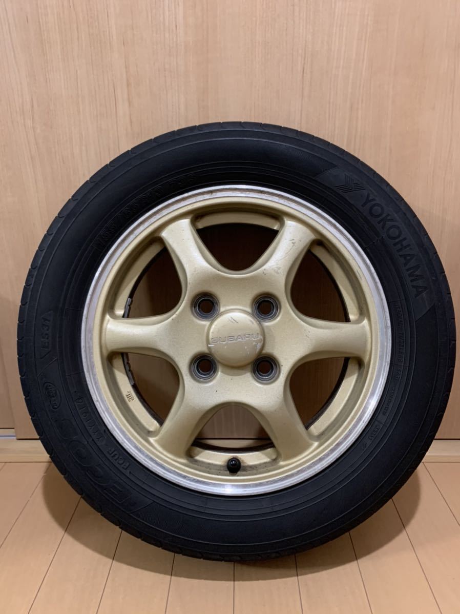 スバルヴィヴィオビストロSS純正ホイールゴールド エンケイ鋳造13 スバルヴィヴィオビストロSS純正ホイールゴールド エンケイ鋳造13