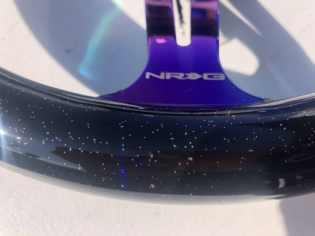 NRG 35Φ フレークウッド 3スポーク ステアリング USDM ラメ