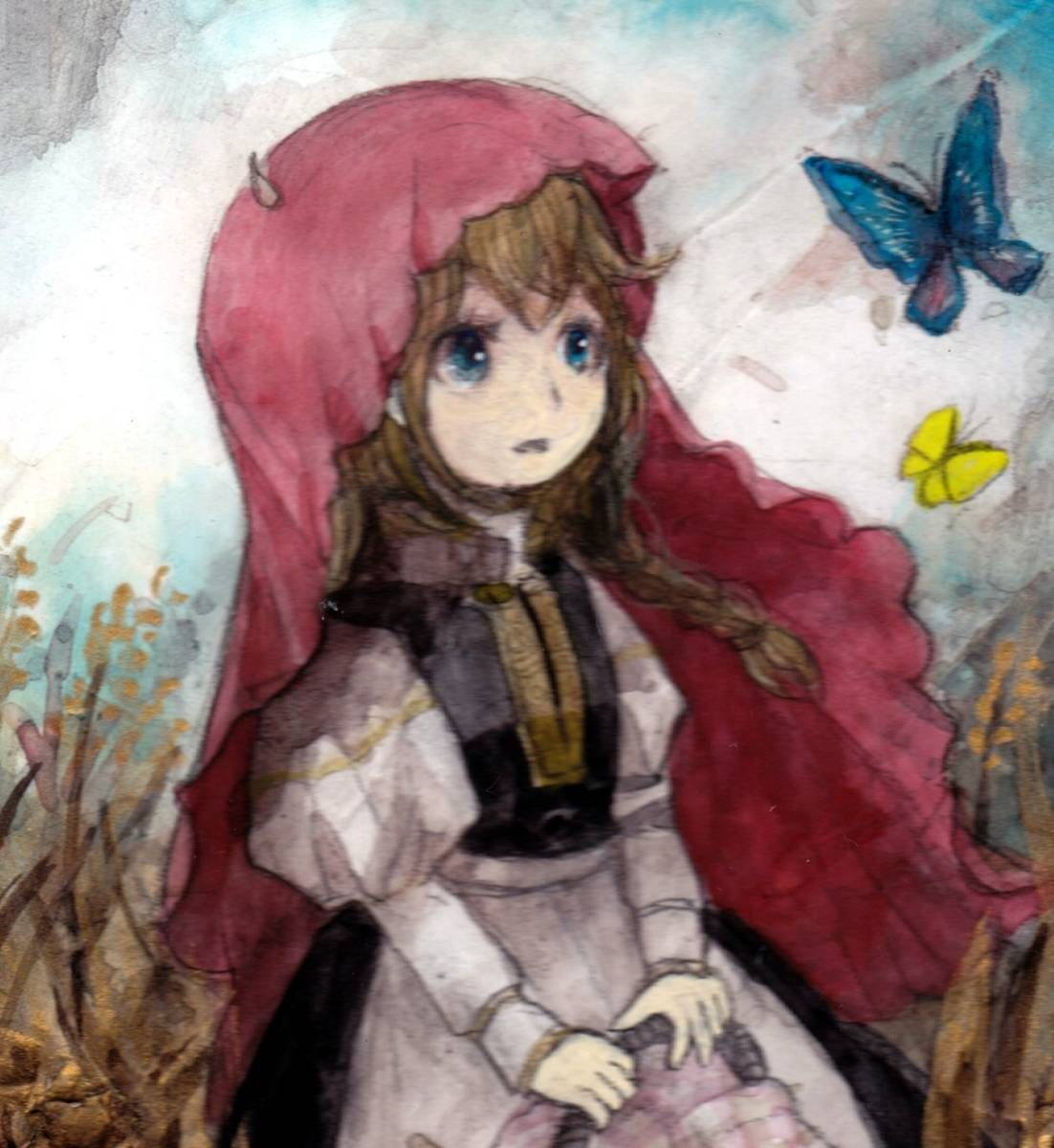 新品 手描きイラスト オリジナル 稲穂と赤ずきん ハガキ の落札情報詳細 ヤフオク落札価格情報 オークフリー スマートフォン版