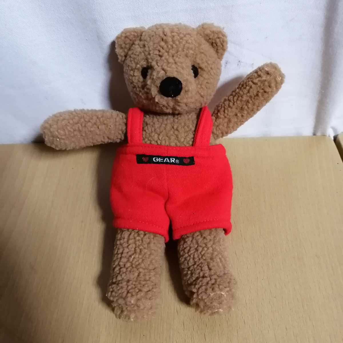 GUND ガンド　1986年　ビンテージGEAR BEAR 当時物 ぬいぐるみ／GEAR BEAR GUND 1986年／ガンド 鈴入り 赤服