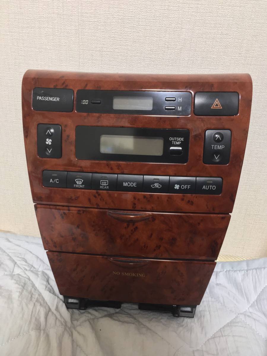 □NZE121 124 カローラ 120系 木目調パネル エアコンスイッチ 禁煙仕様