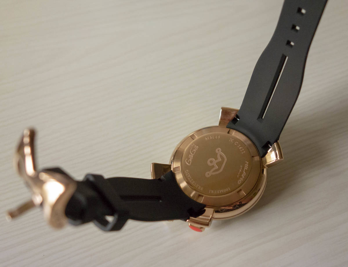 MILANO ガガミラノ GaGa クォーツ クロノ48MM クロノグラフ ラバー