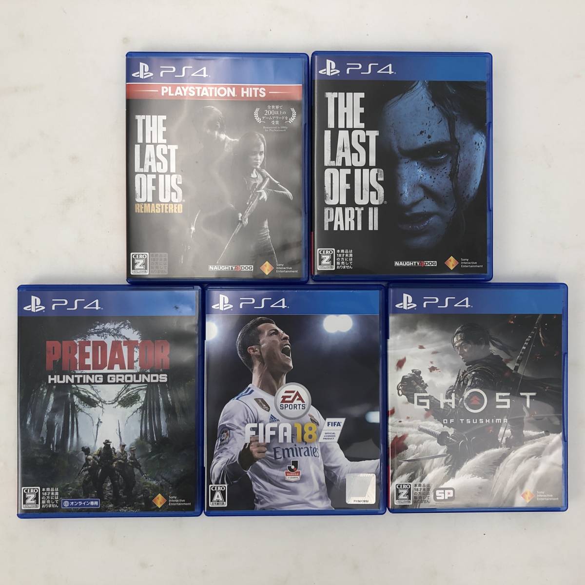 1円 Ps4ソフト5本セット Ghost Of Tsushima ラストオブアス リマスタード Fifa18 Predator 中古品 の落札情報詳細 ヤフオク落札価格情報 オークフリー スマートフォン版
