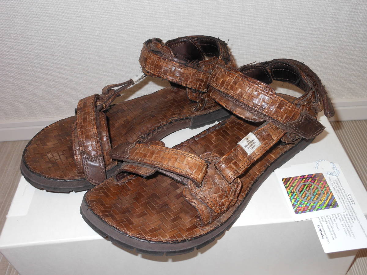 希少 visvim CHRISTO SHERPA-FOLK DK BROWN M サンダル ICT101 20L SS 