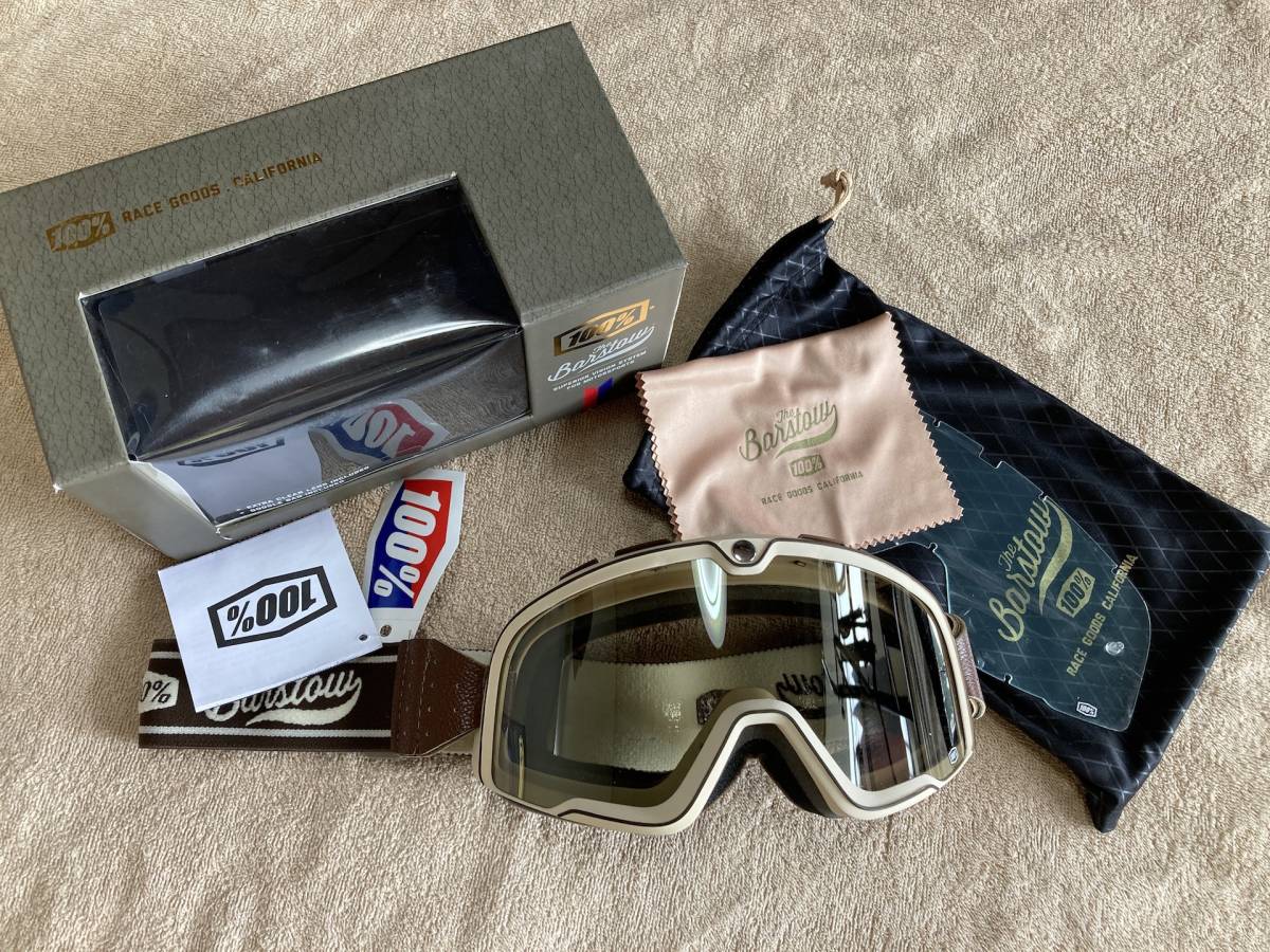 バイクウェア・装備 100% BARSTOW Ascott 新品】送料込み 未使用 100% BARSTOW Ascott Smoke lens 初期モデル