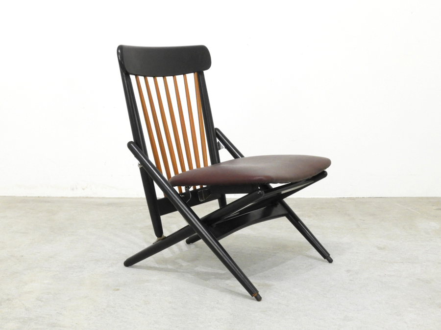 2脚セット オールドマルニ ブナ材 折り畳み式椅子 60年代ヴィンテージ 希少 オールドマルニ \u201cロープチェア\u201d ブナ材 折り畳みチェア 50年代