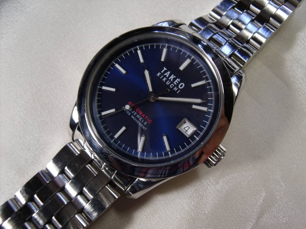 美品 Takeo Kikuchi タケオ キクチ 自動巻 25石 スイスムーブメント デイト 裏スケルトン 完動品 の落札情報詳細 ヤフオク落札価格情報 オークフリー スマートフォン版