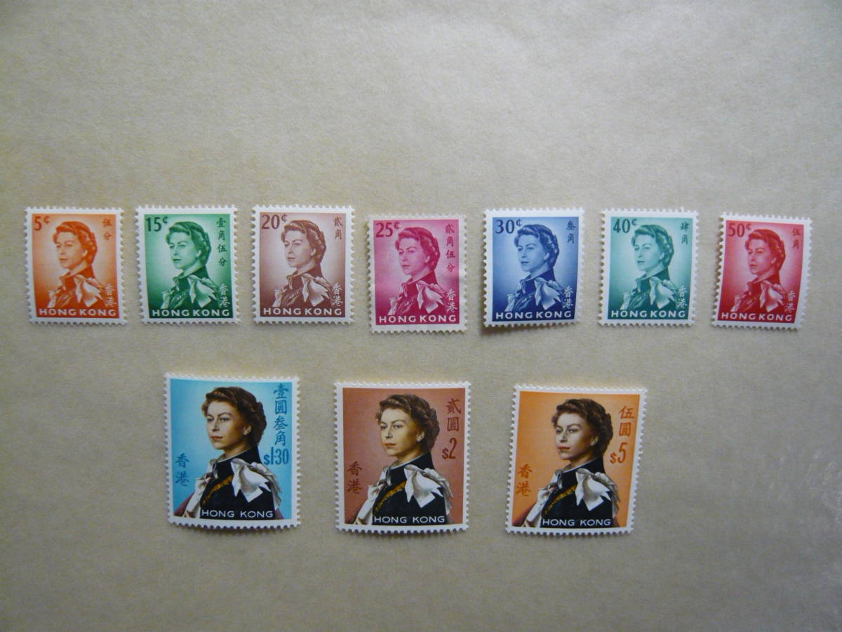 外国切手 香港切手 エリザベス女王銀婚式記念 2シート