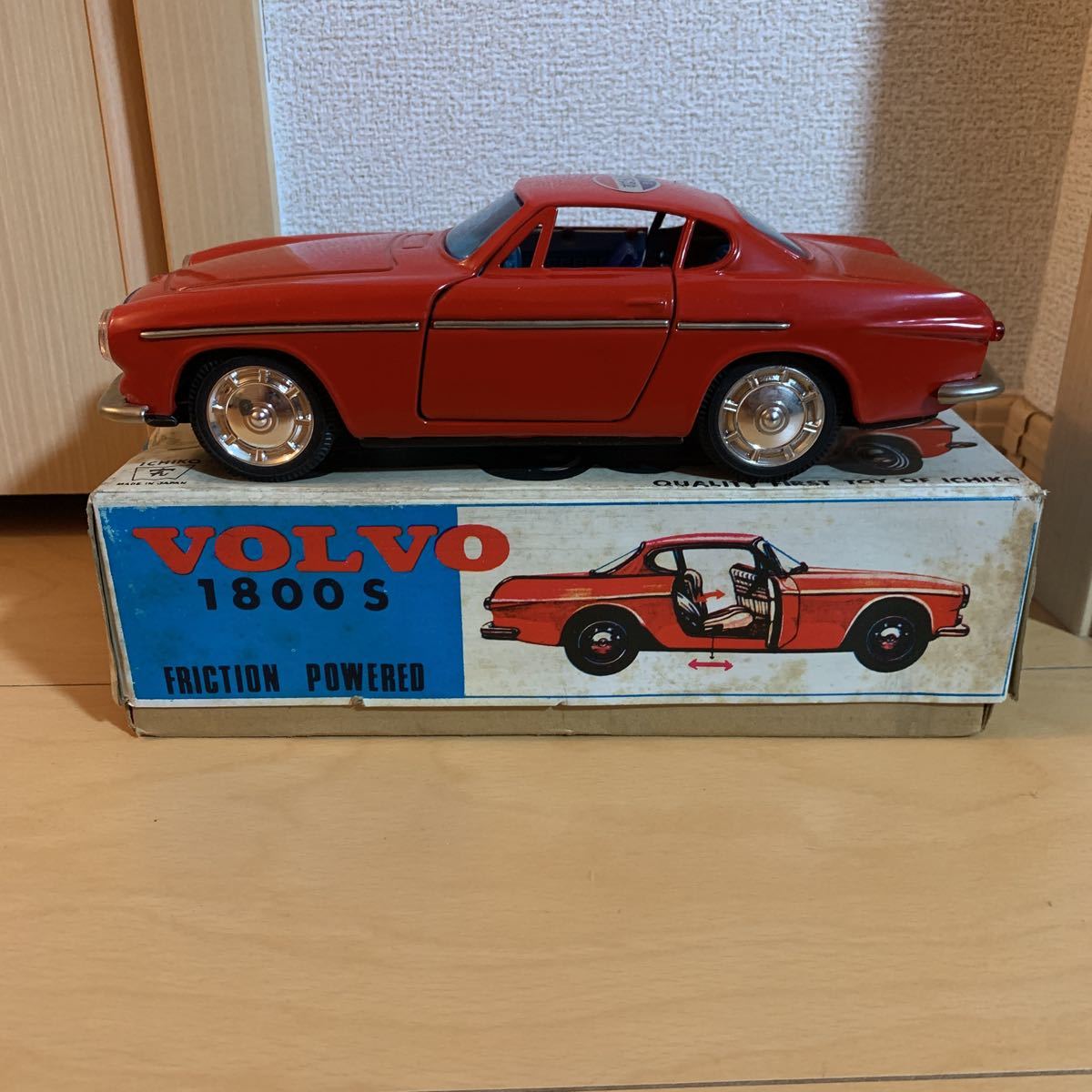 送料無料 1960年代 イチコー ICHIKO ボルボ VOLVO 1800S ブリキ 当時物