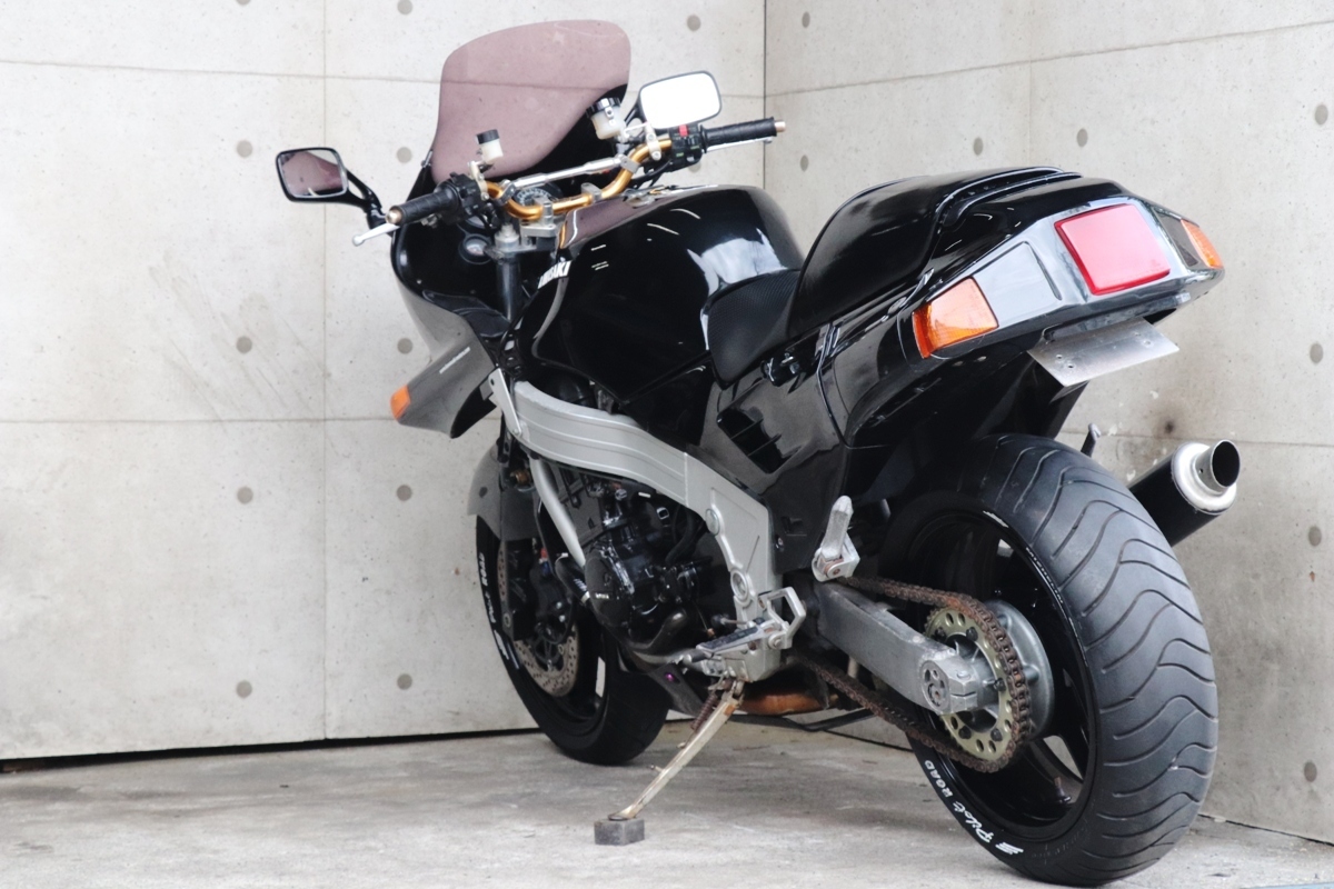 横浜～ Kawasaki ZX-10 昭和63年 旧車 ブラックパール ワイド