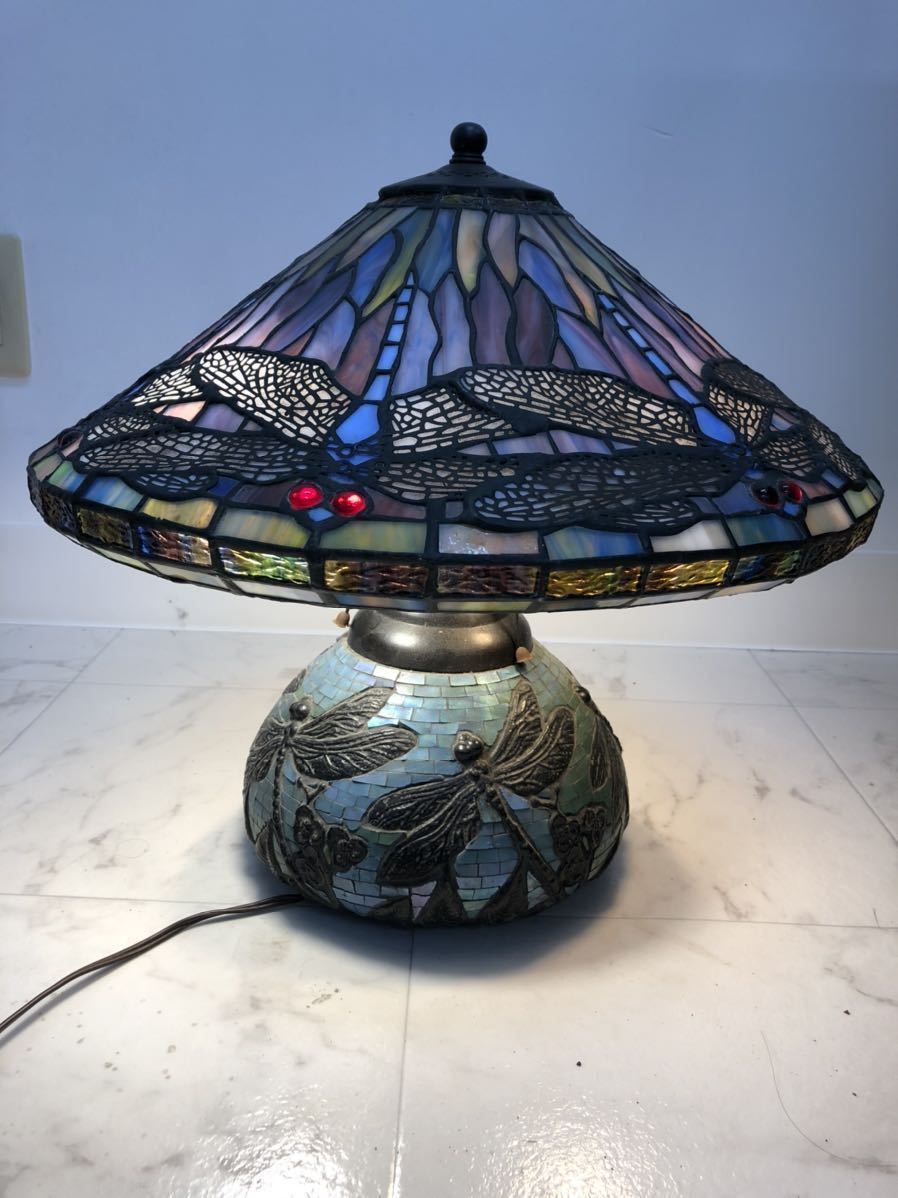 ステンドグラス ランプ ライト トンボ 蜻蛉モチーフ ドラゴン