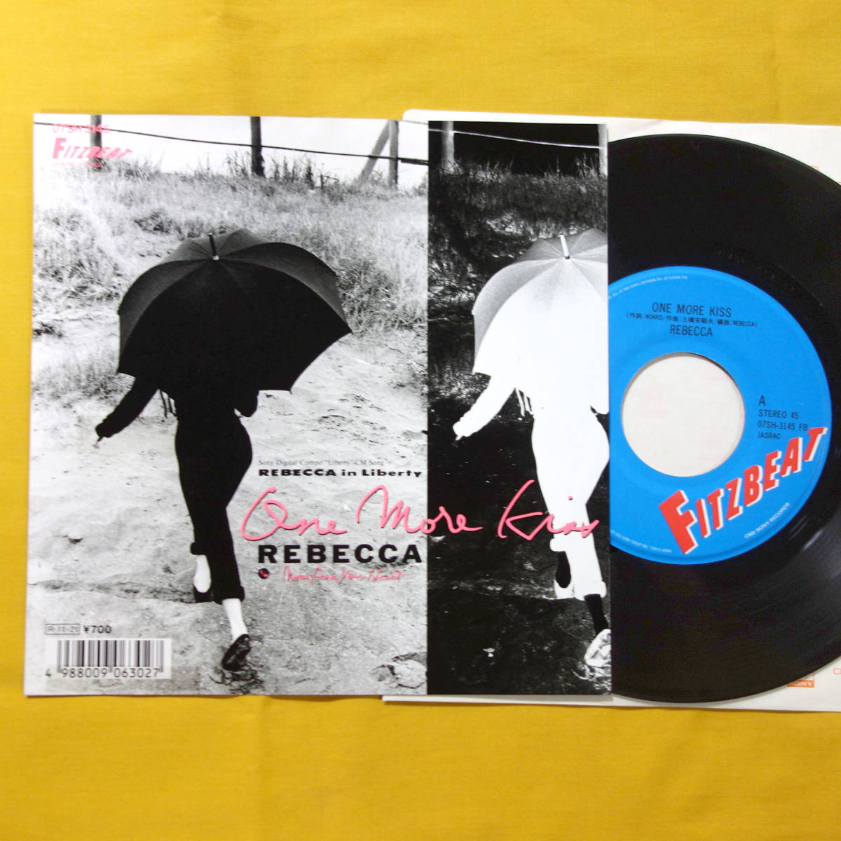 REBECCA One More Kiss 7インチ 見本盤 見本盤【A】J-ROCK 80s EP レベッカ Rebecca / One More Kiss 1988年