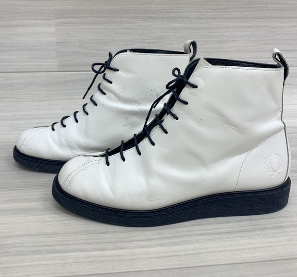 フレッドペリー ブーツ ショートブーツ レースアップ 編み上げ Fs メンズ Uk7 25 5cm相当 ホワイト 白 Fred Perry 靴 N151 F の落札情報詳細 ヤフオク落札価格情報 オークフリー スマートフォン版