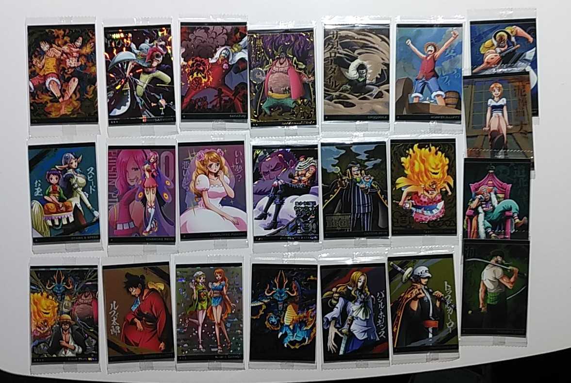 ワンピース ウエハースカード食玩 新世界の要塞 全26種 内 22種セミコンプ Sec Sr R N シークレット入り の落札情報詳細 ヤフオク落札価格情報 オークフリー スマートフォン版