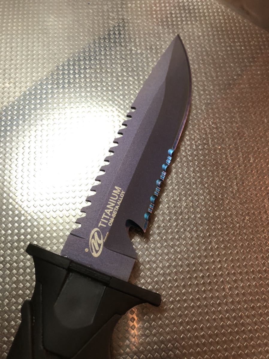 美品 Oceam Master Titanium Om Beta Alloy ダイビングナイフ チタン オーシャンマスター ミリタリー 軍用 の落札情報詳細 ヤフオク落札価格情報 オークフリー スマートフォン版