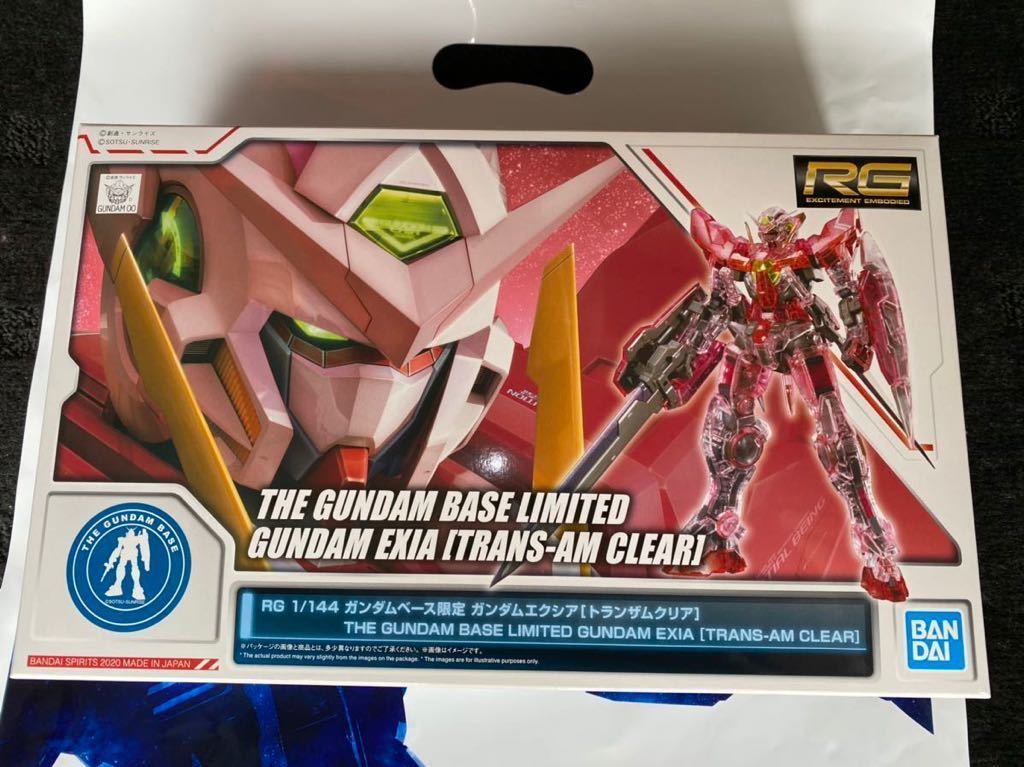 新品 数3 定価 Rg 1 144 ガンダムベース限定 ガンダムエクシア トランザムクリアカラー 機動戦士ガンダムダブルオー ガンプラ Gunpla Gundam Oo の落札情報詳細 ヤフオク落札価格情報 オークフリー スマートフォン版