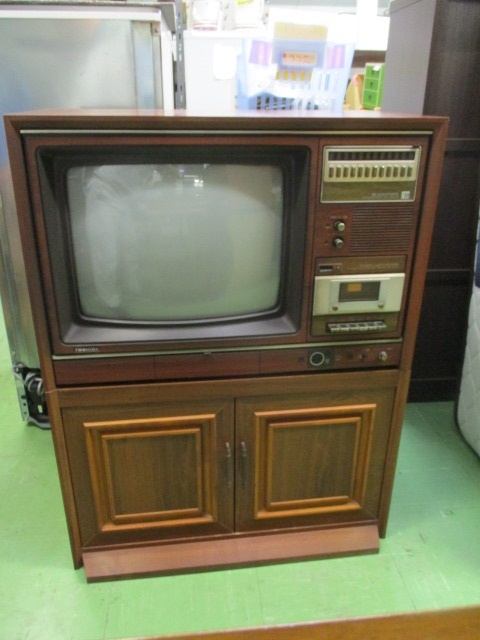 ☆引取限定☆希少☆カセットレコーダー付☆東芝 カセットテレコ カラー