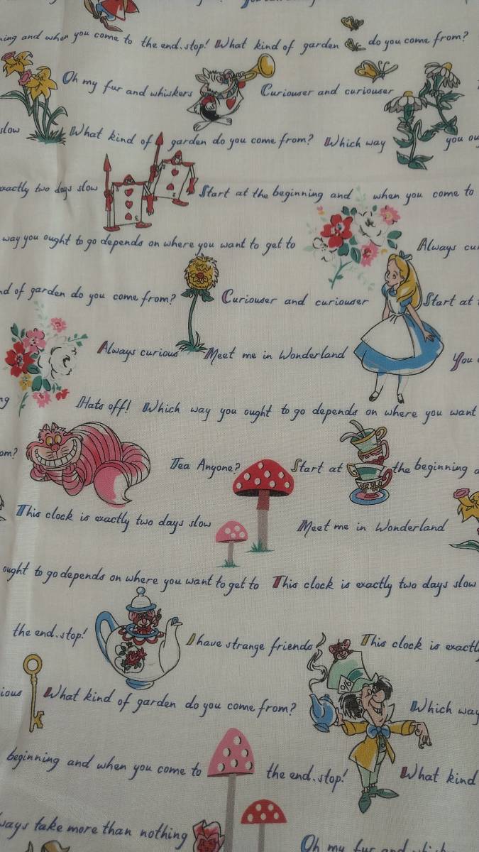キャスキッドソン Cath Kidston 不思議の国のアリス 生地 布 の落札情報詳細 ヤフオク落札価格情報 オークフリー スマートフォン版