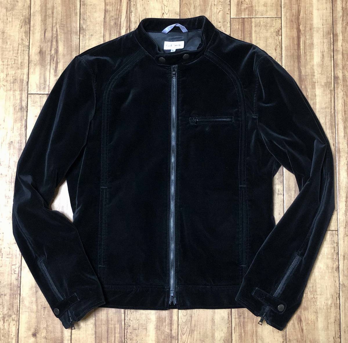 新品✨️ポールスミス 裏地水玉 レザー ジャケット シングルライダース M