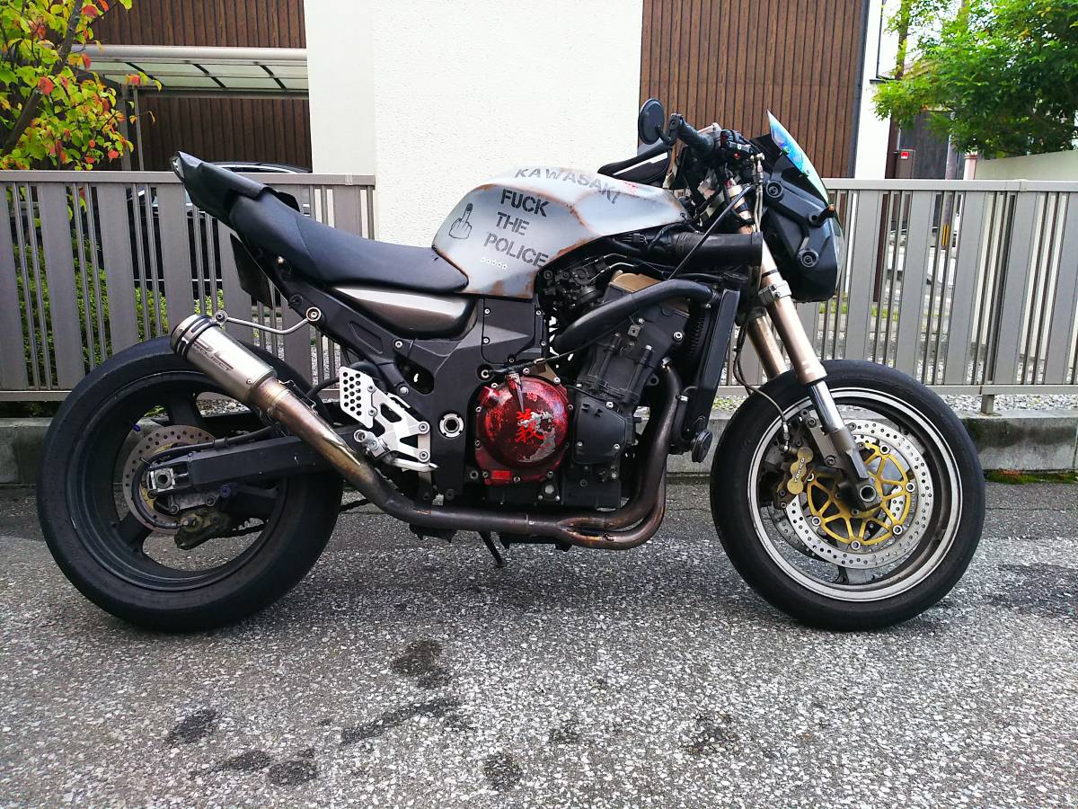 バイクシート 黒 ストライプデザイン 車検上がり。ZX－12R | SCARABEO スカラベオ400（250GT