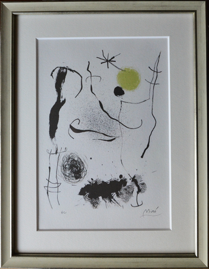 真作保証】ジョアン・ミロ リトグラフ 直筆サイン 版画 絵画 汚らしく 