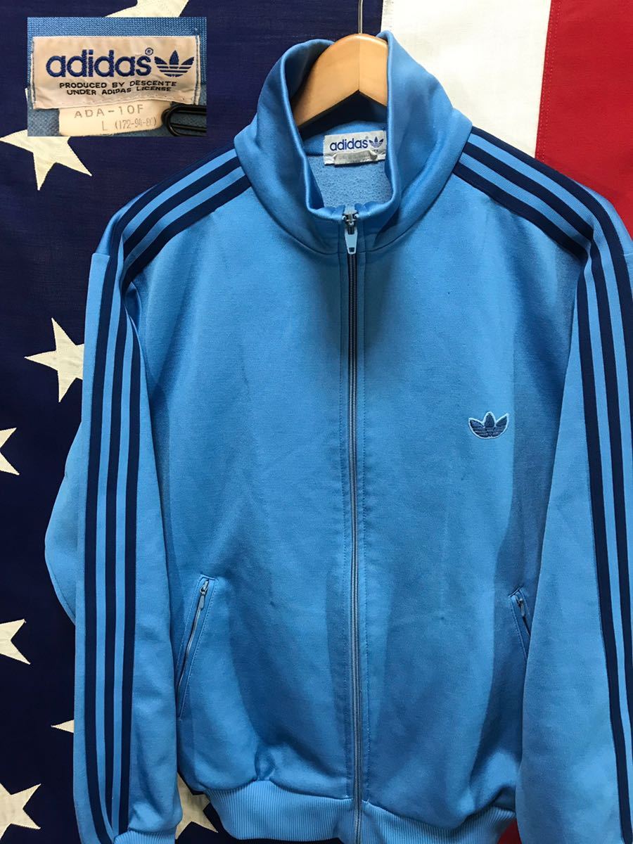 Adidas アディダス Descente 70 S トラックジャケット ジャージ ジャケット 上着 ロゴ トレフォイル ワッペン Vintage L の落札情報詳細 ヤフオク落札価格情報 オークフリー スマートフォン版