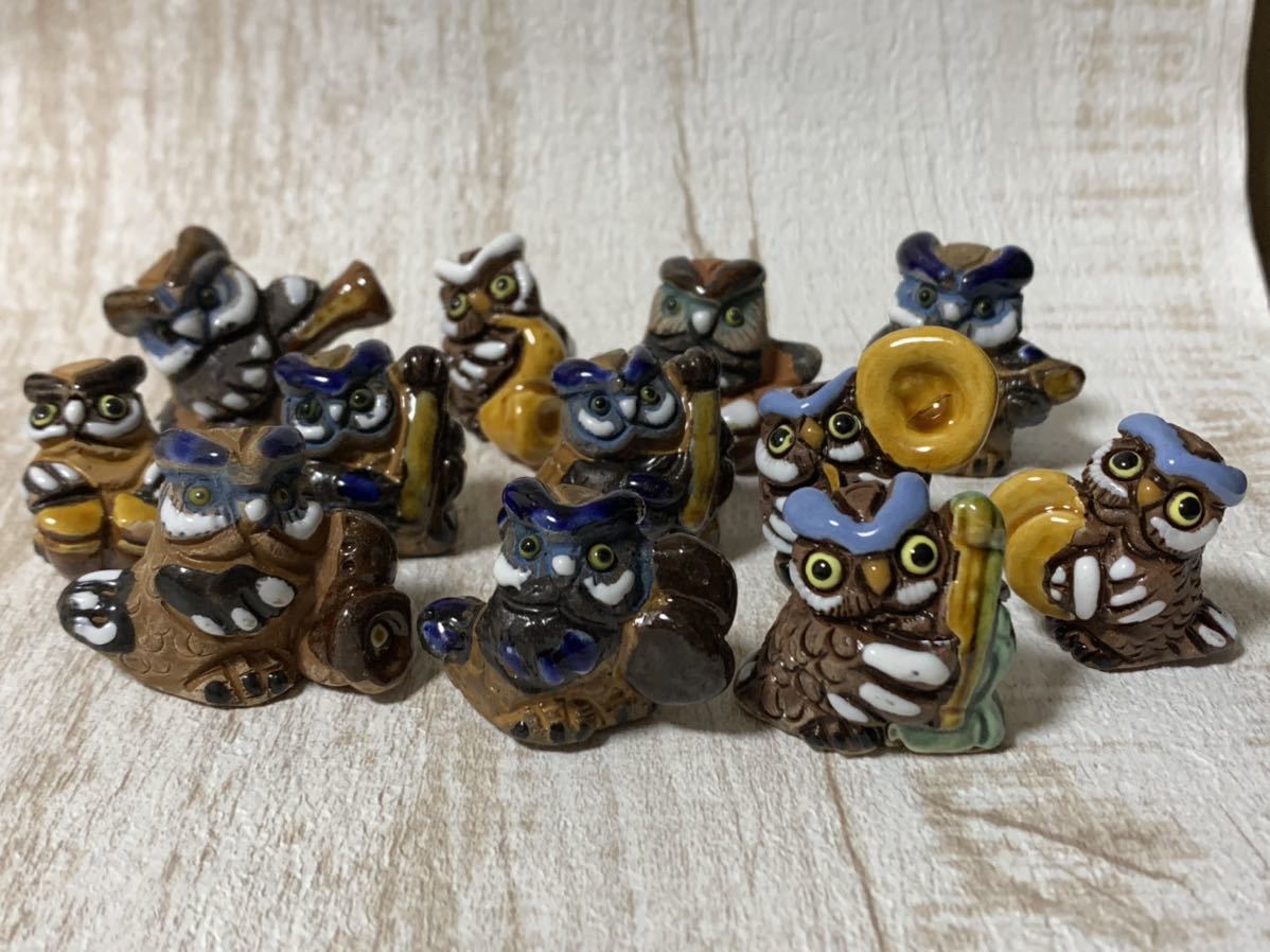新品】フクロウ ふくろう 置物 ミニチュア オーケストラ 人形 楽器
