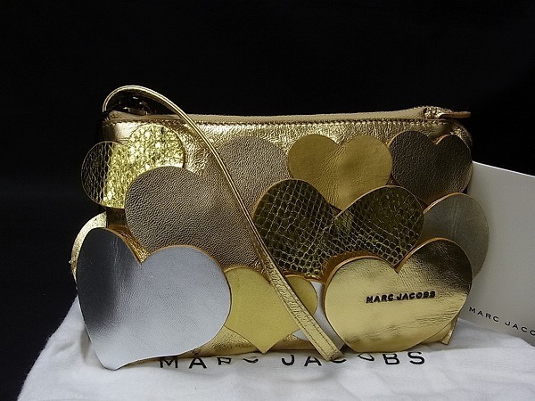 美品】マークジェイコブス ロゴ ショルダーバッグ （1円 □美品□ MARC  