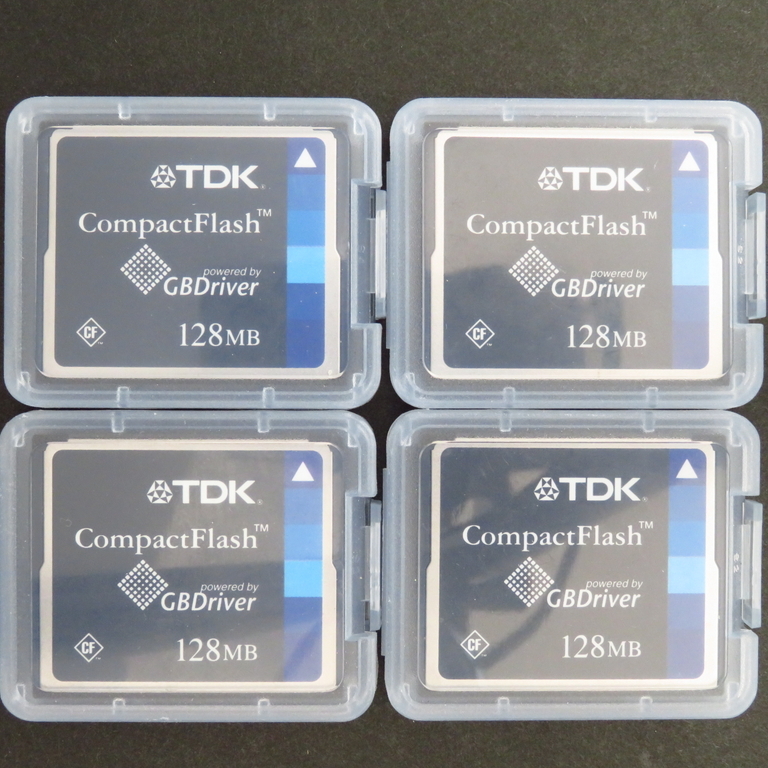 CFカード TDK 産業用コンパクトフラッシュカード CFG8Bシリーズ UDMA6 128MByte 4枚セット オリジナルケース付