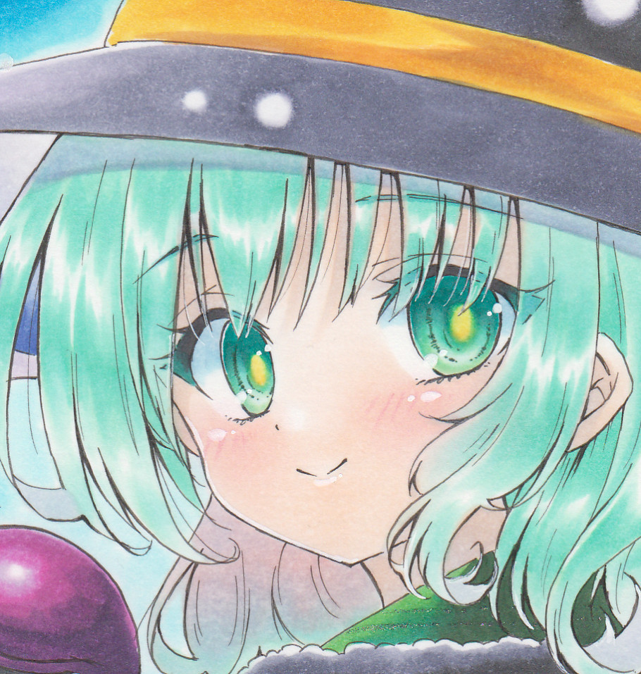 新品】同人手描きイラスト【東方Project/東方/古明地こいし/冬】A4の