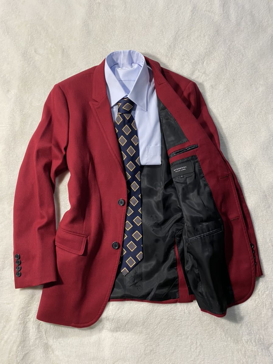 600 超高級 バーバリーブラックレーベル テーラードジャケット メンズ ジャケット フランネル素材 裏地ロゴモノグラム 綺麗なシルエット M の落札情報詳細 ヤフオク落札価格情報 オークフリー スマートフォン版