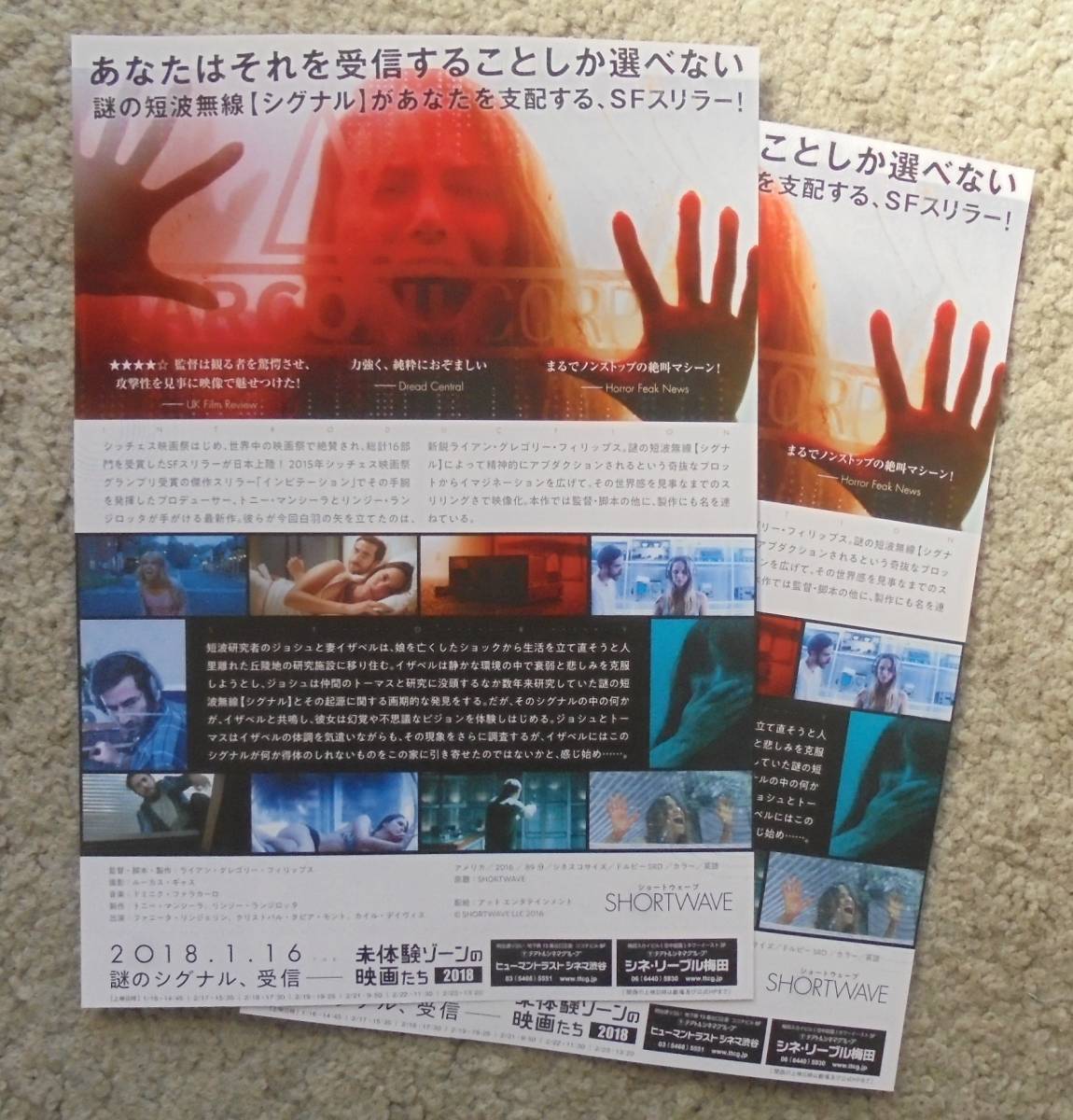 即決 未体験ゾーンの映画たち18 Shortwave ショートウェーブ 映画チラシ２枚 18年 フライヤー の落札情報詳細 ヤフオク落札価格情報 オークフリー スマートフォン版
